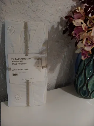 Fundas Almohada Zara Home Algodón 50x95cm Pack2