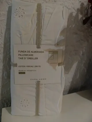 Fundas Almohada Zara Home Algodón 50x95cm Pack2