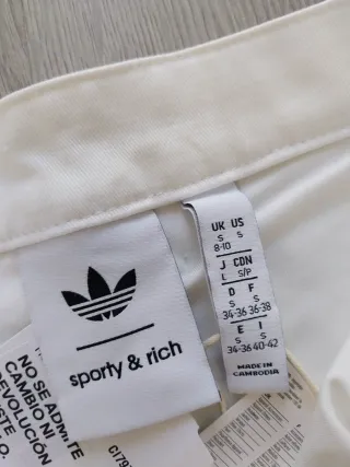 Falda Adidas Sporty & Rich Blanca