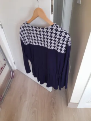 Jersey fino Purificación García azul y blanco