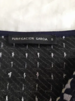 Jersey fino Purificación García azul y blanco