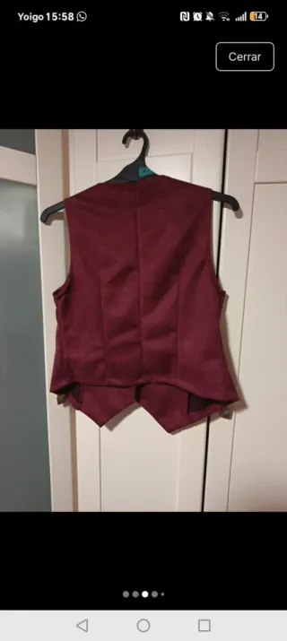 Chaleco rojo de ante