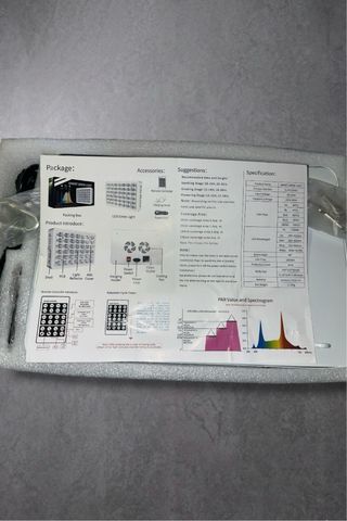 Lámpara LED 1000W Metálica Plantas Interior