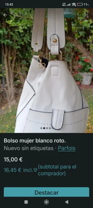 Bolso blanco de hombro