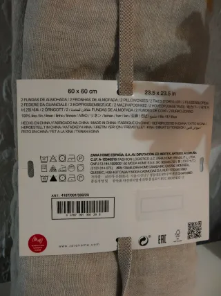 Fundas Almohada Zara Home Lino Pack 2