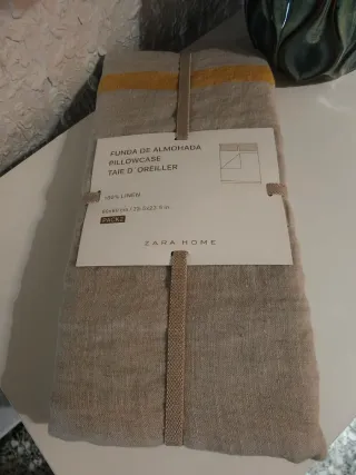 Fundas Almohada Zara Home Lino Pack 2