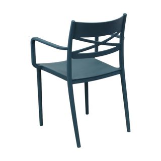 Set 6 Sedie in Polipropilene Blu Design Esterni