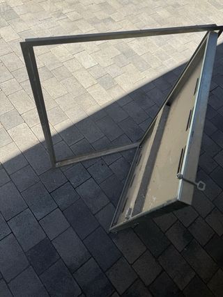 Puerta registro hierro galvanizado 75x105