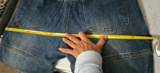 Pantalón de moto azul y negro