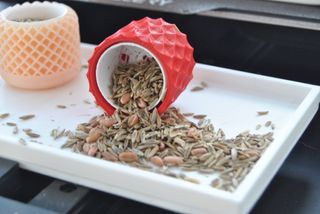 Maceta impresa 3D diseño geométrico