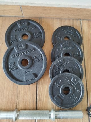Kit Pesas Discos Barras Cierres