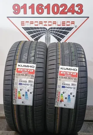4UD 225 45 17 Y KUMHO RUEDA NUEVA YA MONTADA