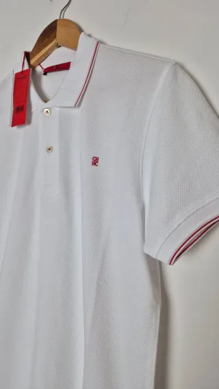 Polo homem Carolina Herrera Branco Tamanho S