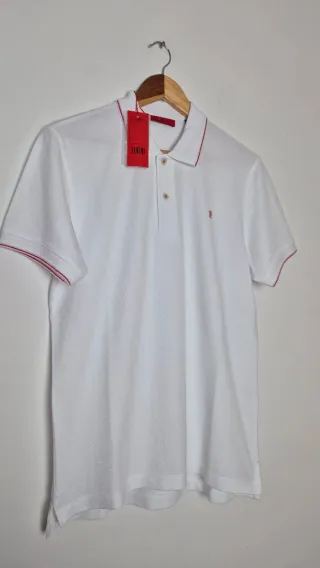 Polo homem Carolina Herrera Branco Tamanho S