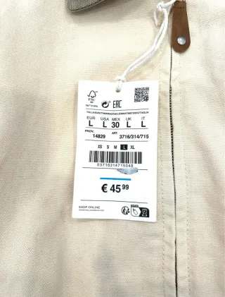 Cazadora Beige Corduroy L Pull&Bear