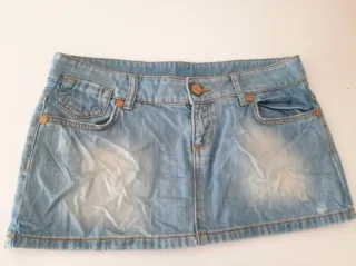 Minifalda Vaquera Cintura Baja Bershka