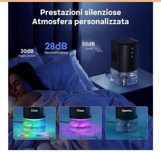 Deumidificatore Mini con Luci Ambiente