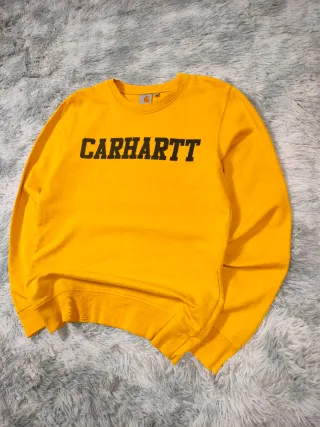 Sudadera Carhartt Amarillo Mostaza Logo Estampado