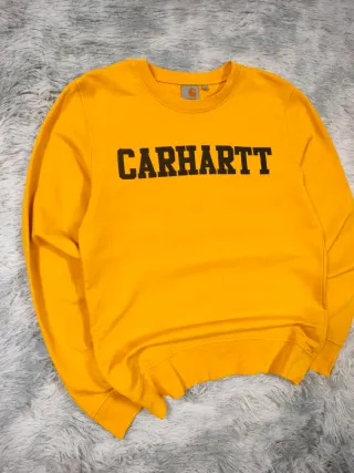Sudadera Carhartt Amarillo Mostaza Logo Estampado