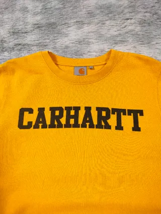 Sudadera Carhartt Amarillo Mostaza Logo Estampado