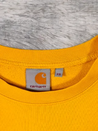 Sudadera Carhartt Amarillo Mostaza Logo Estampado
