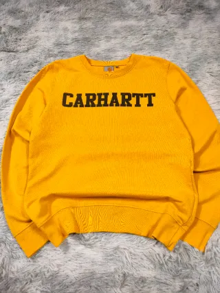 Sudadera Carhartt Amarillo Mostaza Logo Estampado