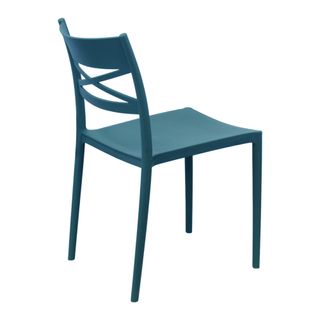 Sedia Moderna da Esterno in Polipropilene Blu