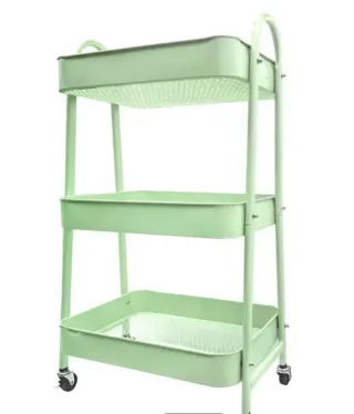 Carro de cocina verde 3 estantes