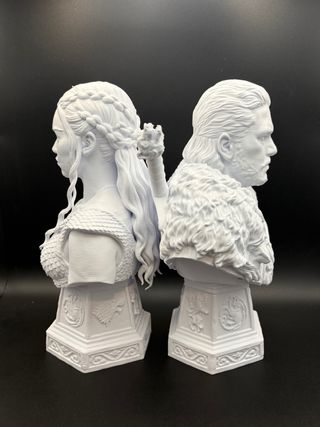 Busti 3D Jon Snow & Daenerys - 25cm