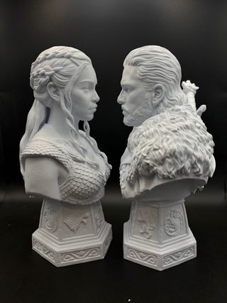 Busti 3D Jon Snow & Daenerys - 25cm