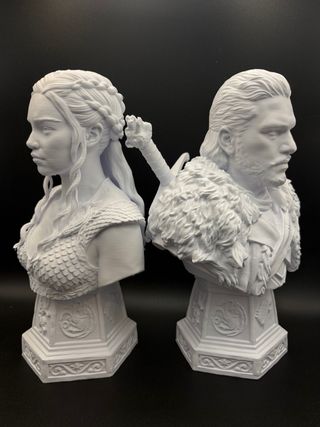 Busti 3D Jon Snow & Daenerys - 25cm