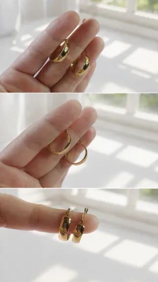 Pendientes Aro Chapado Oro 18k