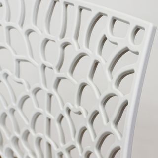 Sedia Esterno Effetto Pizzo Bianca con Braccioli