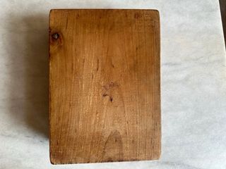 Caja costurero antigua madera con espejo