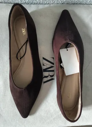 Bailarinas Zara ante marrón. Varias tallas
