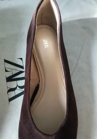Bailarinas Zara ante marrón. Varias tallas