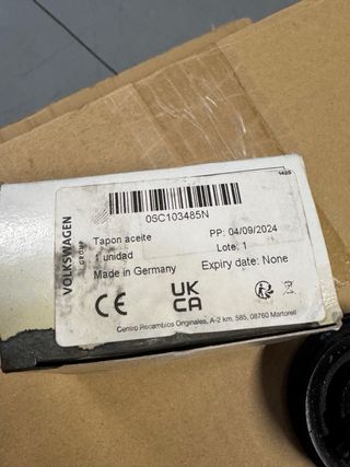 Tapón Aceite Grupo VAG (Volkswagen Audi Seat Skoda