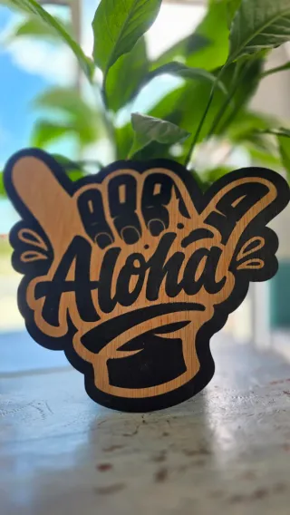 Decoración Aloha Madera Natural