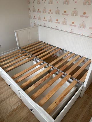 Cama nido blanca con cajones