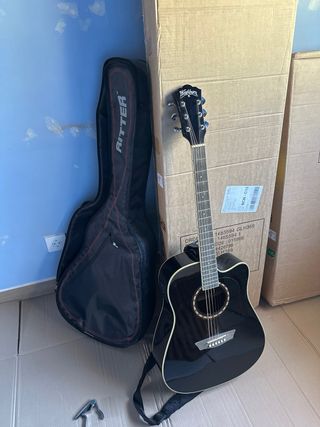 Washburn Guitarra Acústica Negra