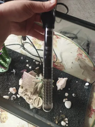 Pecera 80L, con calentador y con filtro de cascada