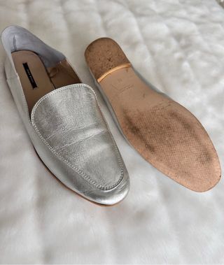 Mocasines Zara Plateados
