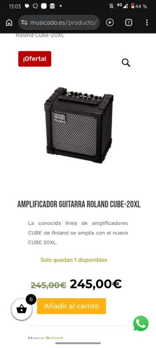 Amplificador Roland Cube XL 20