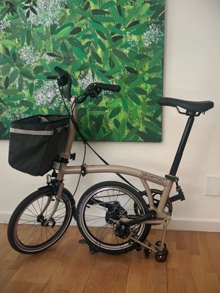 Bicicleta Brompton 12v plegable color sand