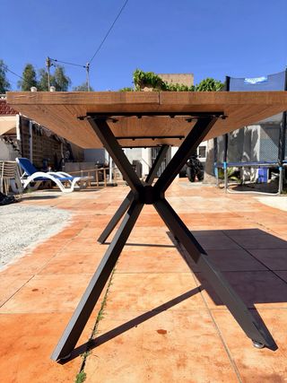 Mesa madera y metal