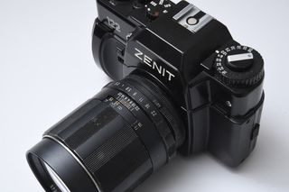 Cámara Zenit 122 + Objetivo Pentax Takumar 135mm