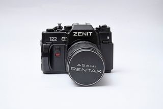 Cámara Zenit 122 + Objetivo Pentax Takumar 135mm