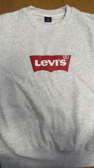 Sudadera Levi's chica gris y roja