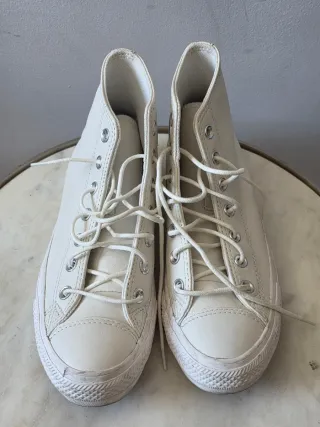 Botines Converse Blancos Piel