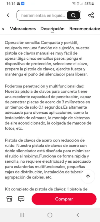 Pistola Clavadora Hormigón + Accesorios